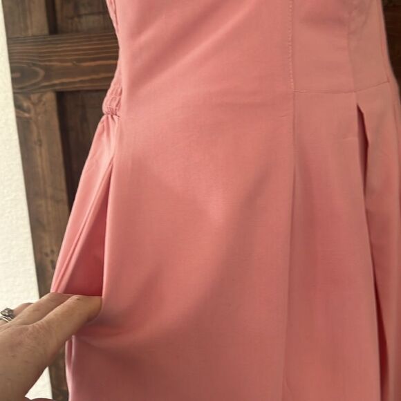 NWT Spaghetti Strap Dress Sleeveless V Neck Cutout Slit Casual - Picture 7 of 15